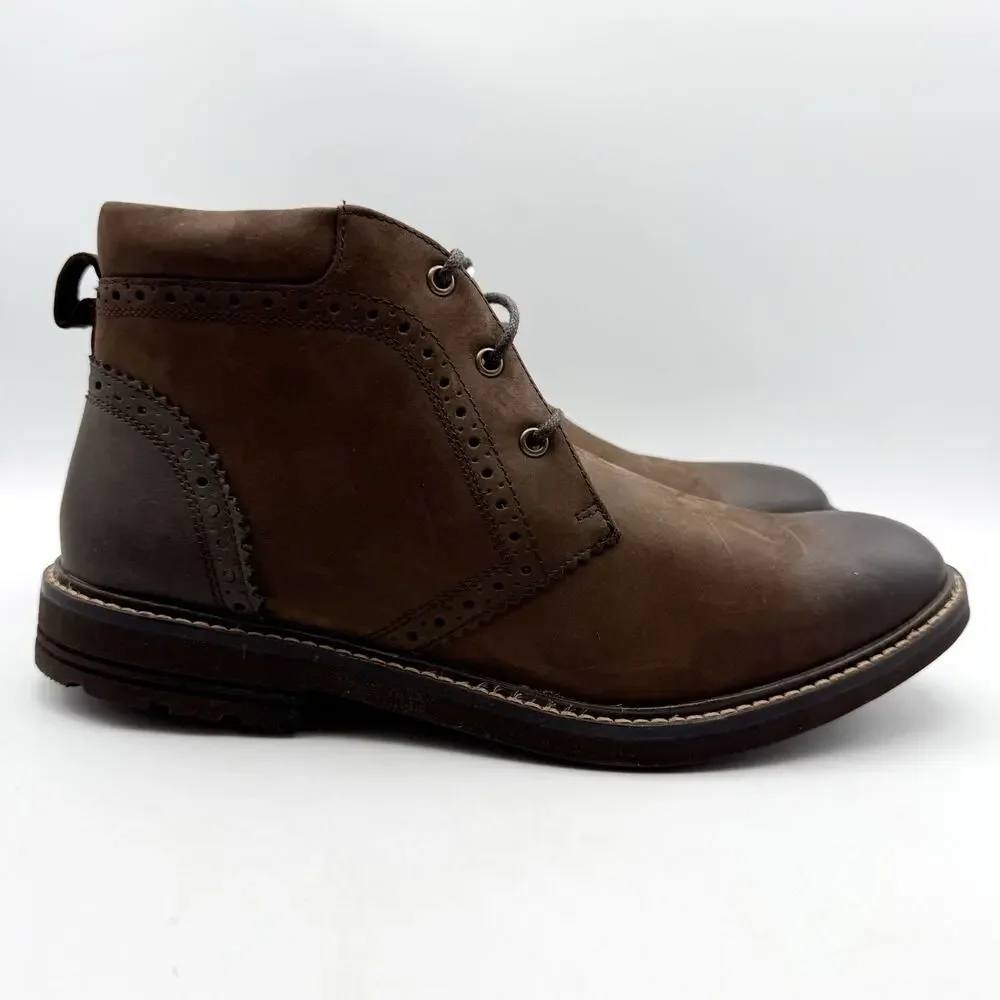 Nunn Bush Mens Ozark II Plain Toe Chukka Boots Size 10.5 M Brown Leather NIB